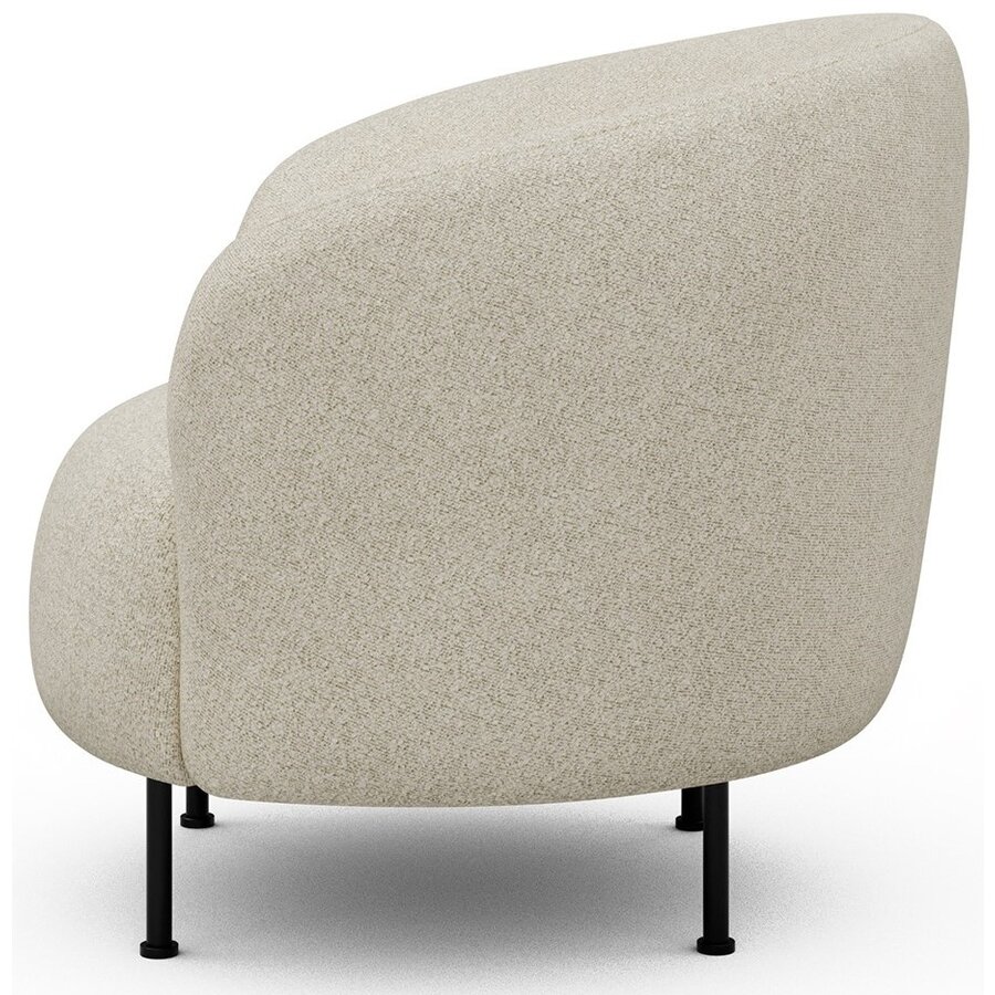 Gran Fauteuil Gebroken Wit Bouclé Cirkel-Poot Gran Fauteuil Gebroken Wit Bouclé Cirkel-Poot