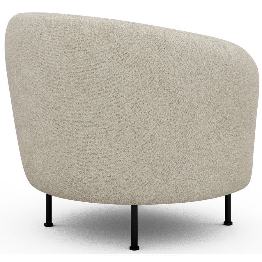Gran Fauteuil Gebroken Wit Bouclé Cirkel-Poot Gran Fauteuil Gebroken Wit Bouclé Cirkel-Poot