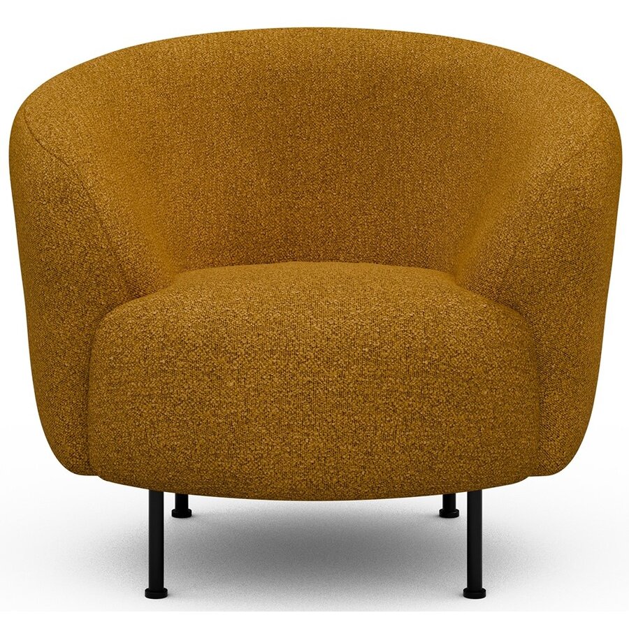 Gran Fauteuil Oker Bouclé Cirkel-Poot Gran Fauteuil Oker Bouclé Cirkel-Poot