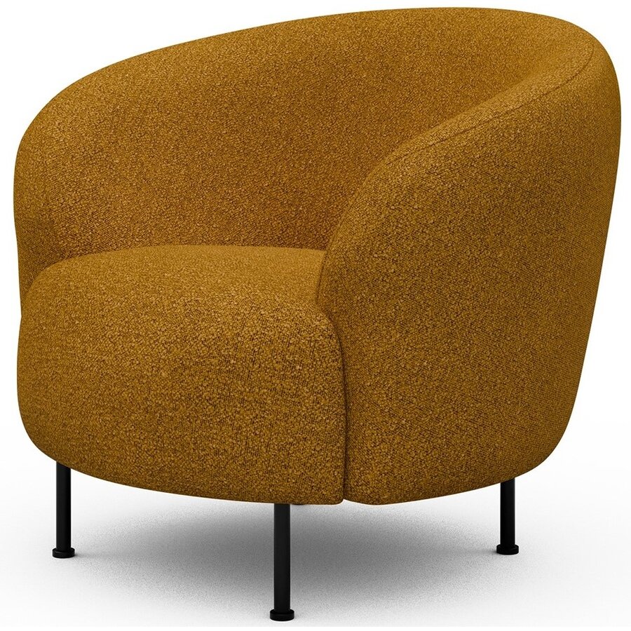Gran Fauteuil Oker Bouclé Cirkel-Poot Gran Fauteuil Oker Bouclé Cirkel-Poot