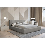 Trae Mobler Como 140 x 200 cm Gestoffeerd Bed Grijs