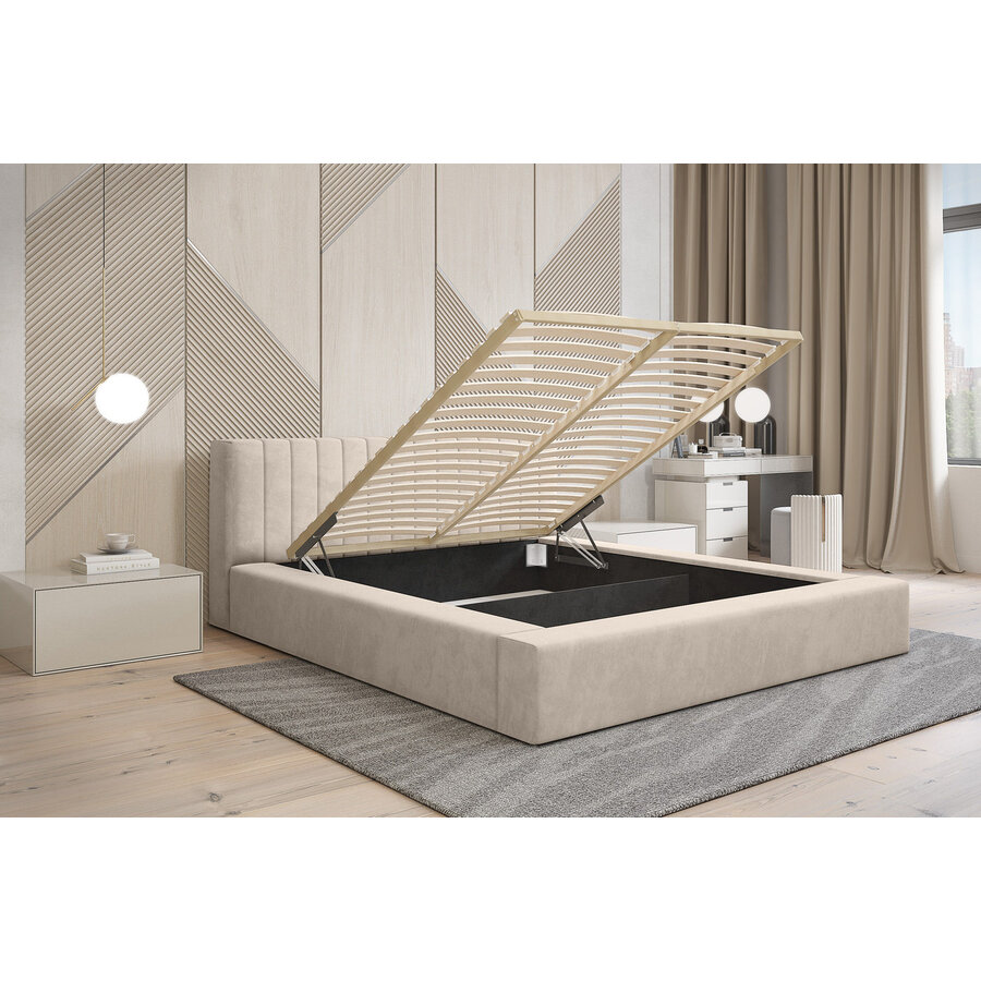 Como 180 x 200 cm Gestoffeerd Bed Beige