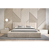 Como 180 x 200 cm Gestoffeerd Bed Beige