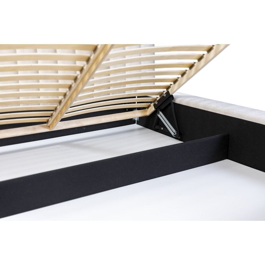 Como 160 x 200 cm Gestoffeerd Bed Beige Como 160 x 200 cm Gestoffeerd Bed Beige