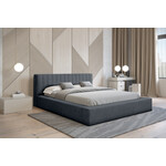 Trae Mobler Como 180 x 200 cm Gestoffeerd Bed Donkerblauw