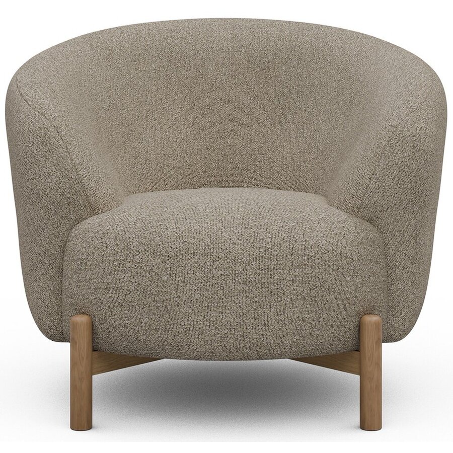 Gran Fauteuil Beige Bouclé / Eiken Gran Fauteuil Beige Bouclé / Eiken