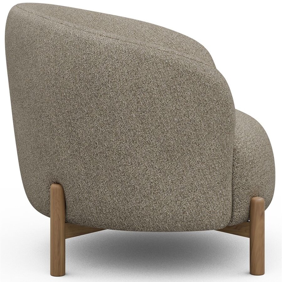 Gran Fauteuil Beige Bouclé / Eiken Gran Fauteuil Beige Bouclé / Eiken