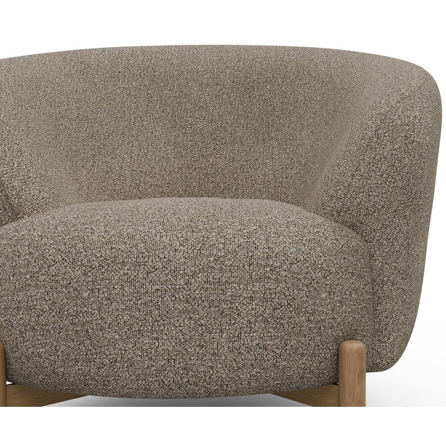 Gran Fauteuil Beige Bouclé / Eiken Gran Fauteuil Beige Bouclé / Eiken