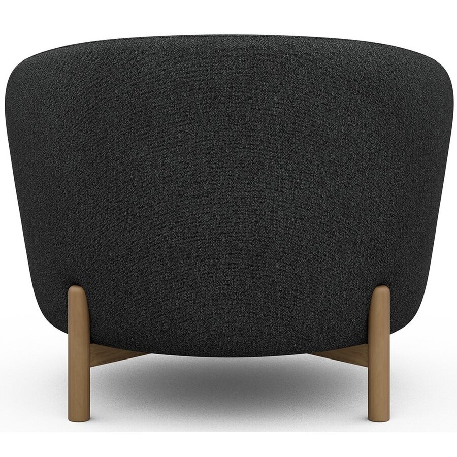 Gran Fauteuil Houtskool Zwart Bouclé / Eiken Gran Fauteuil Houtskool Zwart Bouclé / Eiken