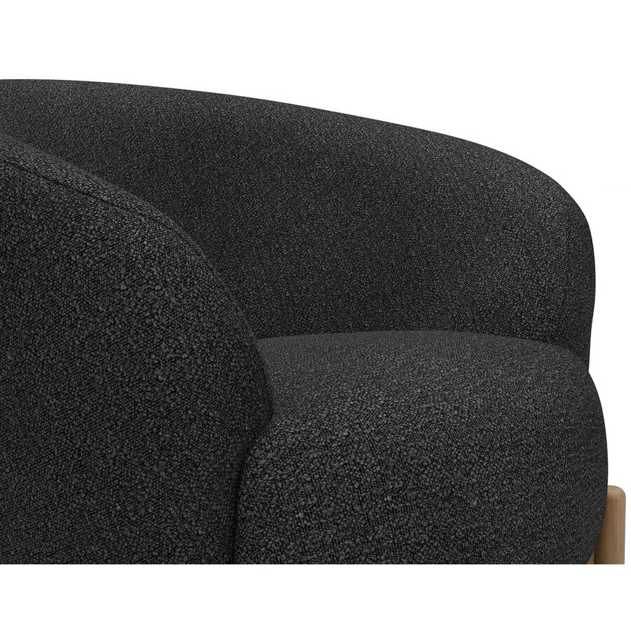 Gran Fauteuil Houtskool Zwart Bouclé / Eiken Gran Fauteuil Houtskool Zwart Bouclé / Eiken