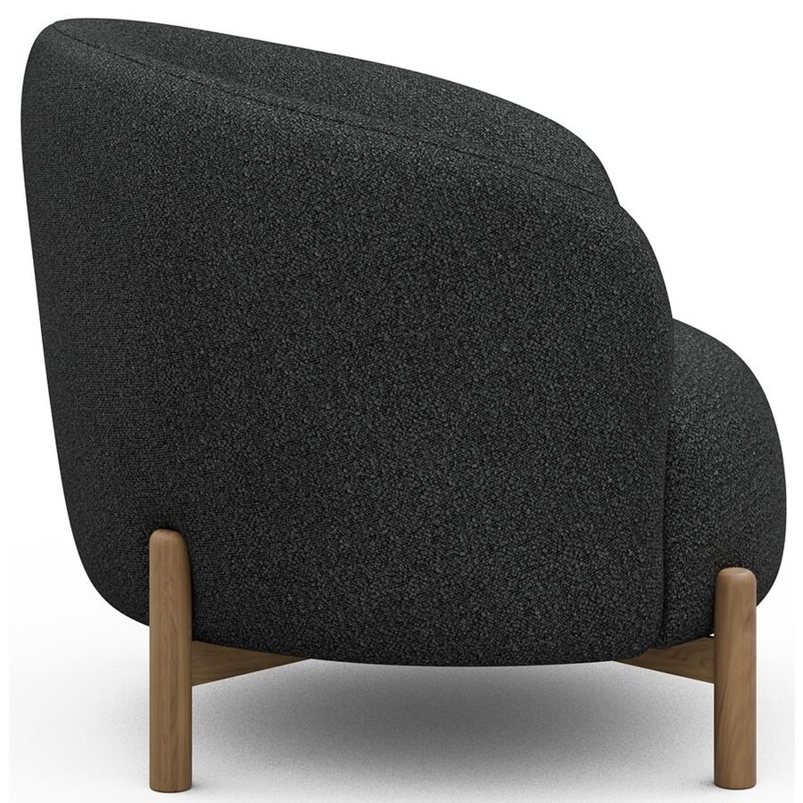 Gran Fauteuil Houtskool Zwart Bouclé / Eiken Gran Fauteuil Houtskool Zwart Bouclé / Eiken