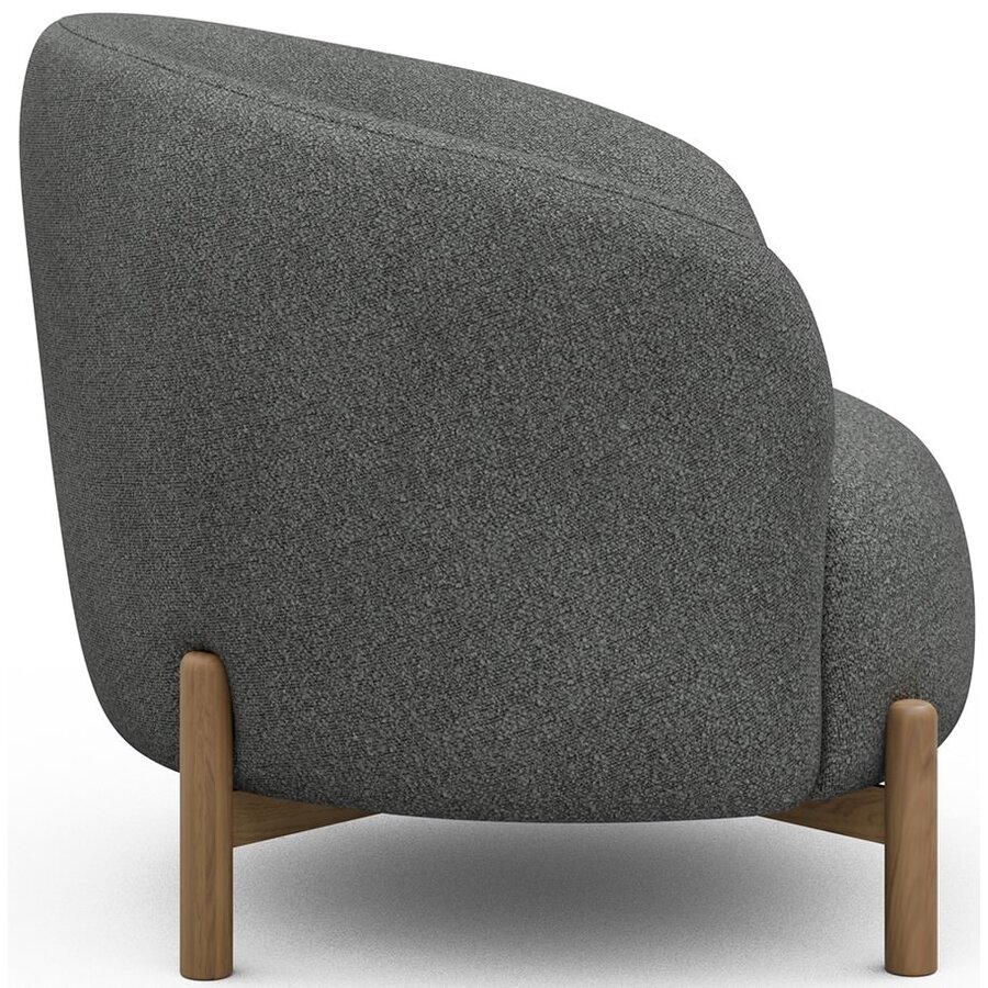 Gran Fauteuil Grijs Bouclé / Eiken Gran Fauteuil Grijs Bouclé / Eiken