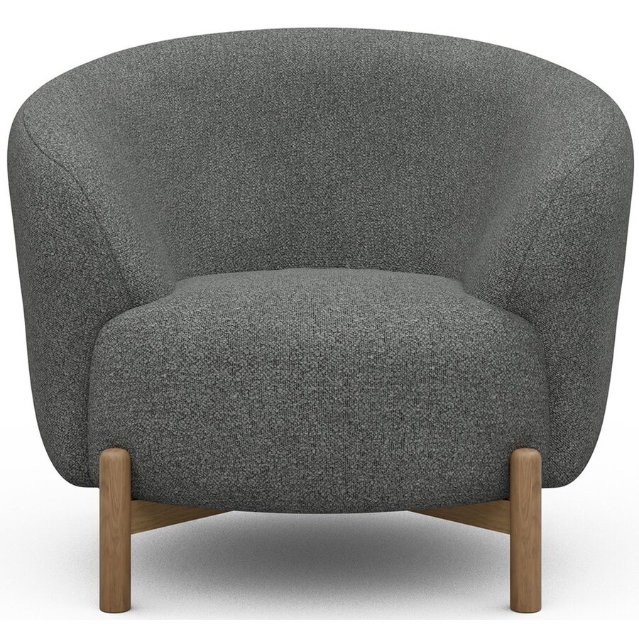 Gran Fauteuil Grijs Bouclé / Eiken Gran Fauteuil Grijs Bouclé / Eiken