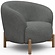Gran Fauteuil Grijs Bouclé / Eiken Gran Fauteuil Grijs Bouclé / Eiken