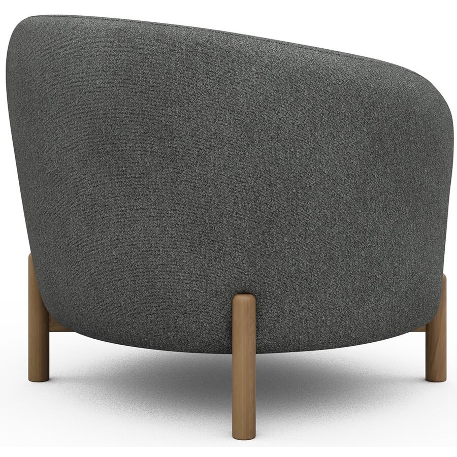 Gran Fauteuil Grijs Bouclé / Eiken Gran Fauteuil Grijs Bouclé / Eiken