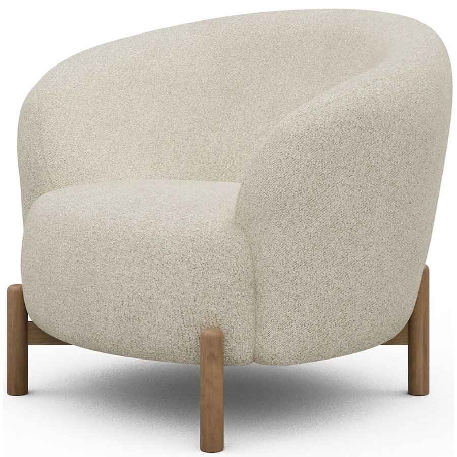 Gran Fauteuil Gebroken Wit Bouclé / Eiken Gran Fauteuil Gebroken Wit Bouclé / Eiken
