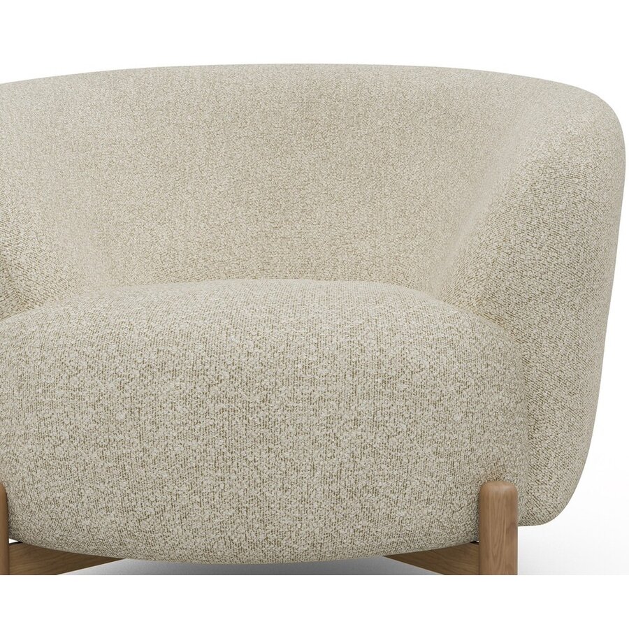 Gran Fauteuil Gebroken Wit Bouclé / Eiken Gran Fauteuil Gebroken Wit Bouclé / Eiken