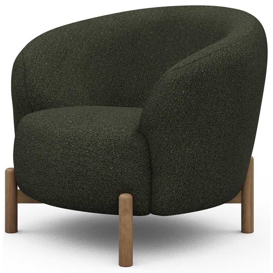 Gran Fauteuil Bosgroen Bouclé / Eiken Gran Fauteuil Bosgroen Bouclé / Eiken