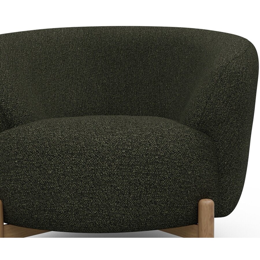 Gran Fauteuil Bosgroen Bouclé / Eiken Gran Fauteuil Bosgroen Bouclé / Eiken