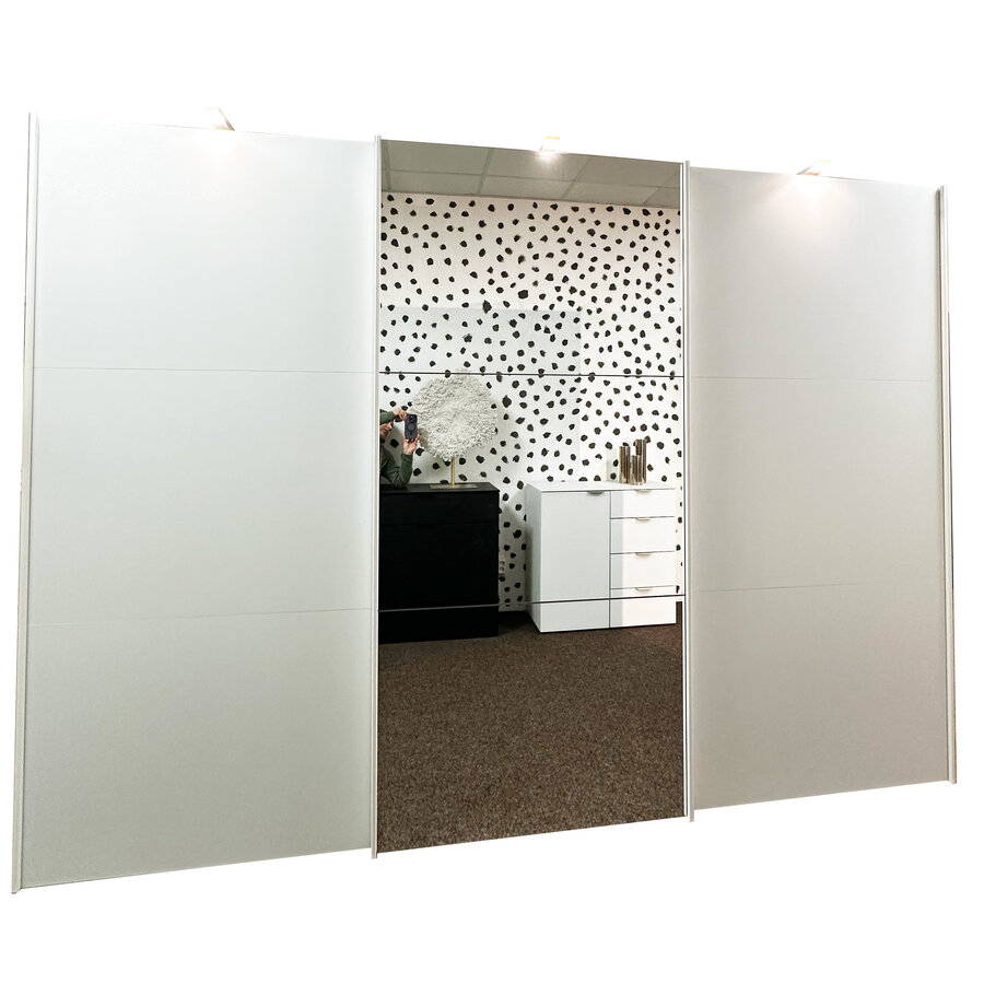 Premium Wit Tweedekans 303 cm Schuifdeurkast Premium Wit Tweedekans 303 cm Schuifdeurkast