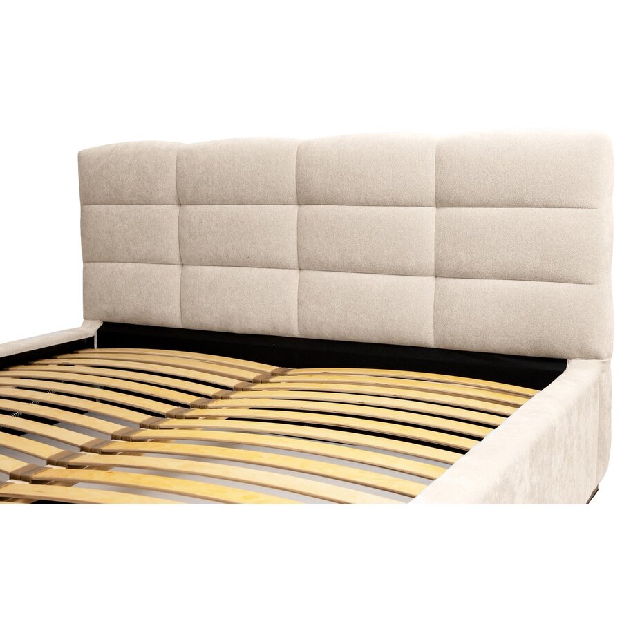 Faro 140 x 200 cm Gestoffeerd Bed Beige Faro 140 x 200 cm Gestoffeerd Bed Beige