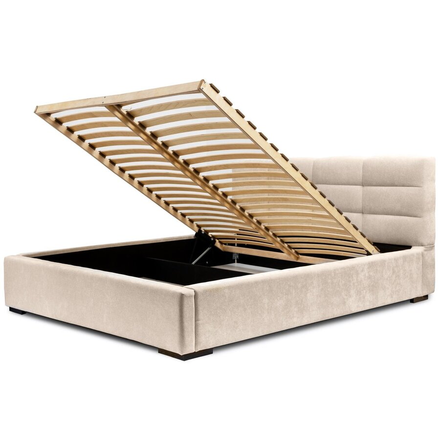 Faro 140 x 200 cm Gestoffeerd Bed Beige Faro 140 x 200 cm Gestoffeerd Bed Beige