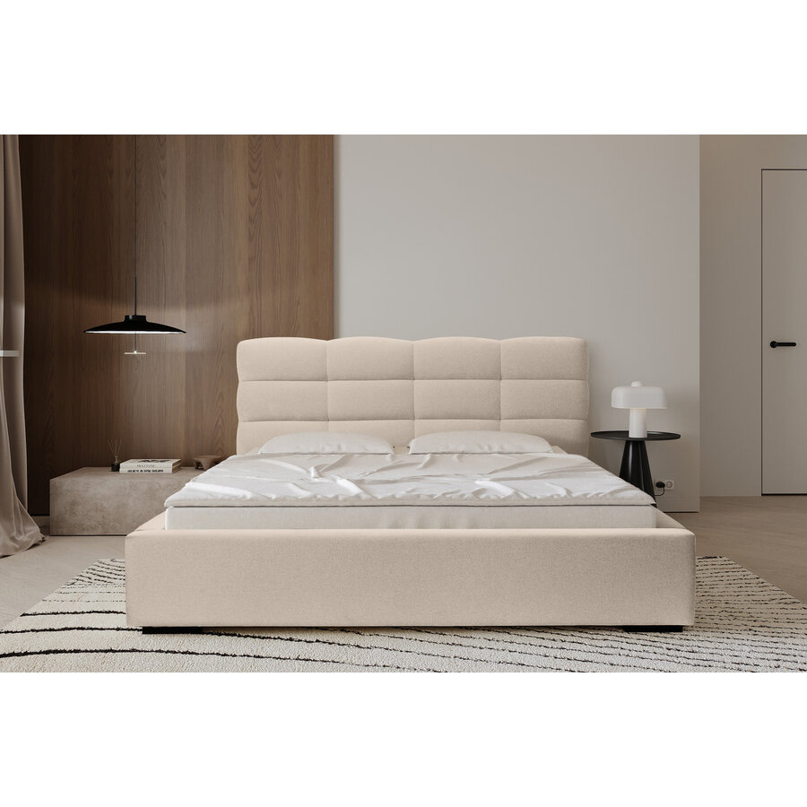 Faro 180 x 200 cm Gestoffeerd Bed Beige