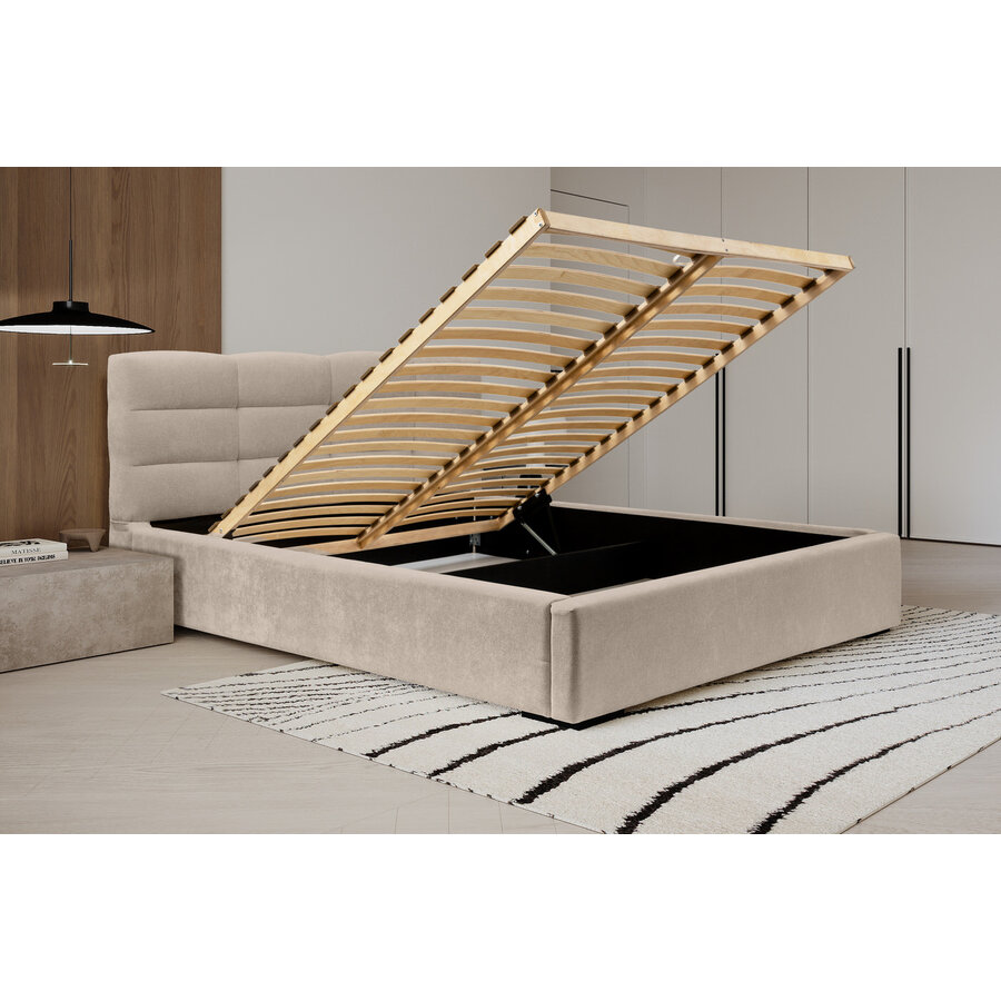 Faro 180 x 200 cm Gestoffeerd Bed Beige