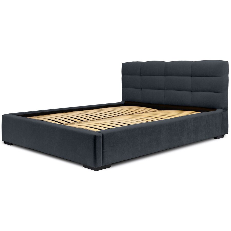 Faro 160 x 200 cm Gestoffeerd Bed Donkerblauw