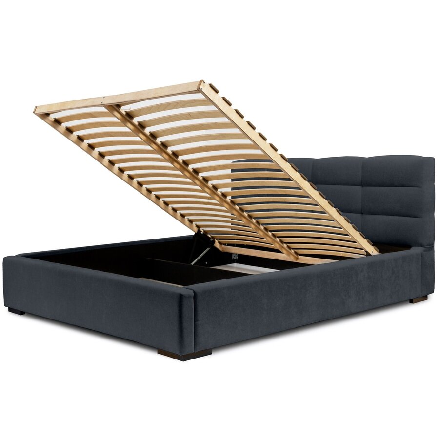 Faro 180 x 200 cm Gestoffeerd Bed Donkerblauw