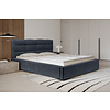 Faro 140 x 200 cm Gestoffeerd Bed Donkerblauw