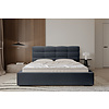 Faro 140 x 200 cm Gestoffeerd Bed Donkerblauw