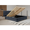 Faro 140 x 200 cm Gestoffeerd Bed Donkerblauw