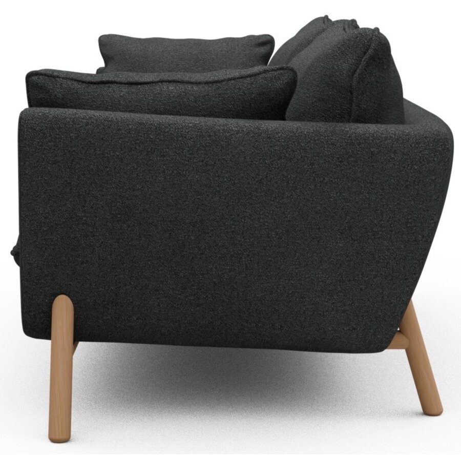 Hasle 2-zits Bank Houtskool Zwart Bouclé / Eiken Hasle 2-zits Bank Houtskool Zwart Bouclé / Eiken