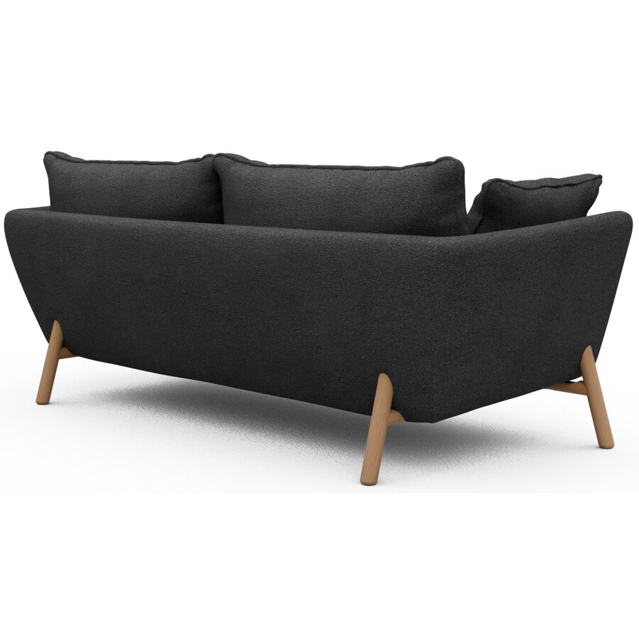 Hasle 2-zits Bank Houtskool Zwart Bouclé / Eiken Hasle 2-zits Bank Houtskool Zwart Bouclé / Eiken