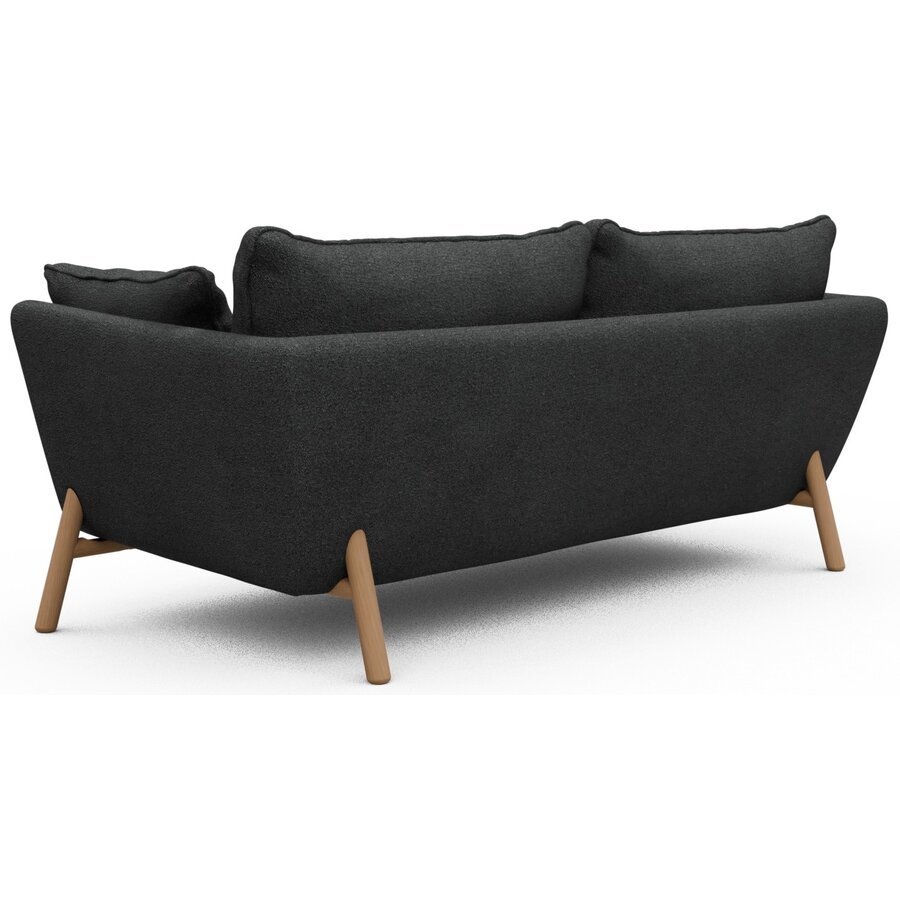 Hasle 2-zits Bank Houtskool Zwart Bouclé / Eiken Hasle 2-zits Bank Houtskool Zwart Bouclé / Eiken