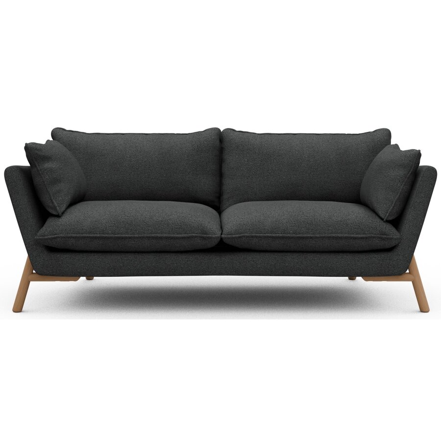 Hasle 2-zits Bank Houtskool Zwart Bouclé / Eiken Hasle 2-zits Bank Houtskool Zwart Bouclé / Eiken