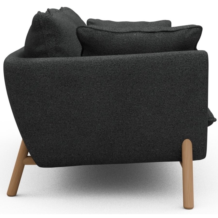 Hasle 2-zits Bank Houtskool Zwart Bouclé / Eiken Hasle 2-zits Bank Houtskool Zwart Bouclé / Eiken