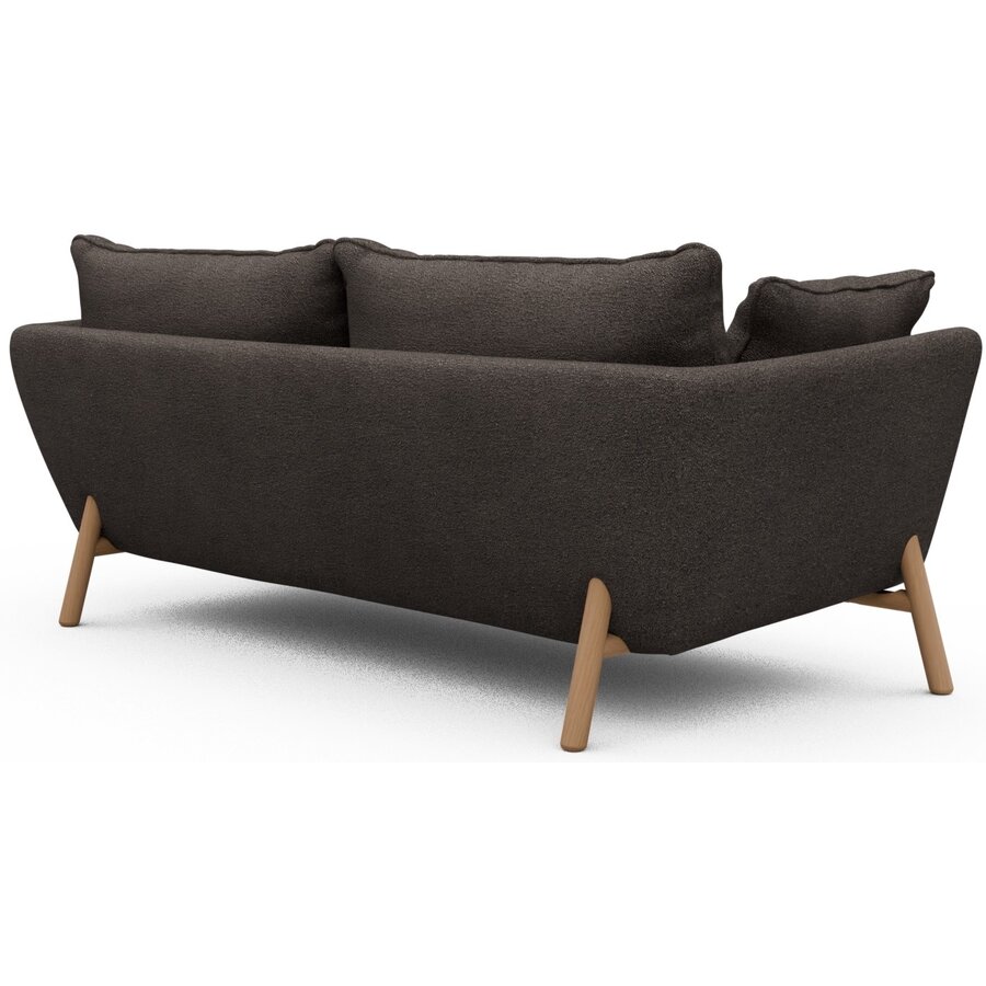 Hasle 2-zits Bank Taupe Bouclé / Eiken Hasle 2-zits Bank Taupe Bouclé / Eiken