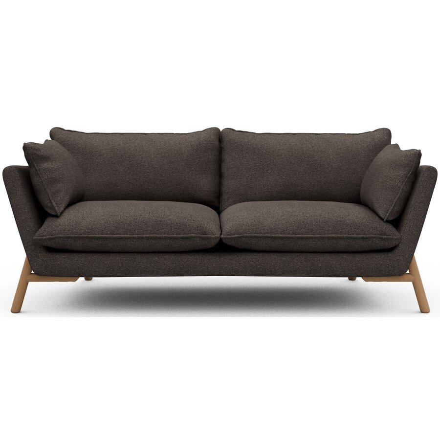 Hasle 2-zits Bank Taupe Bouclé / Eiken Hasle 2-zits Bank Taupe Bouclé / Eiken