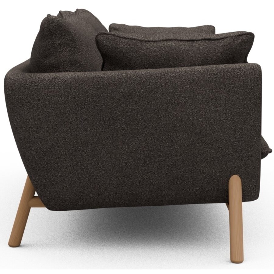 Hasle 2-zits Bank Taupe Bouclé / Eiken Hasle 2-zits Bank Taupe Bouclé / Eiken