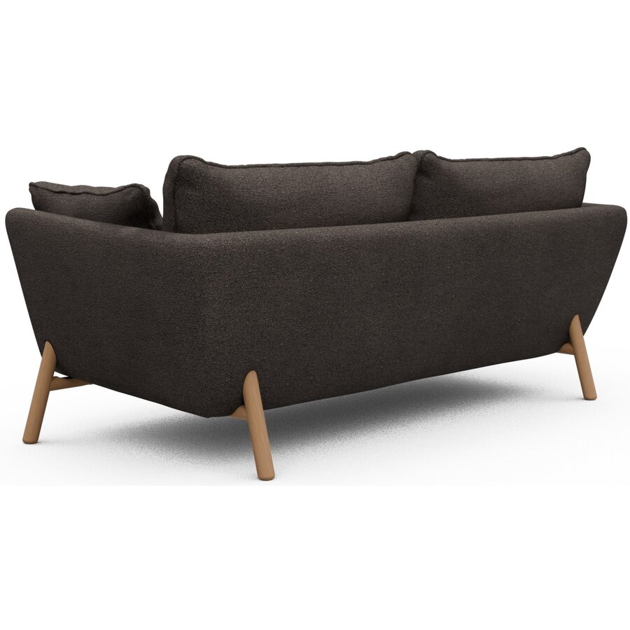 Hasle 2-zits Bank Taupe Bouclé / Eiken Hasle 2-zits Bank Taupe Bouclé / Eiken