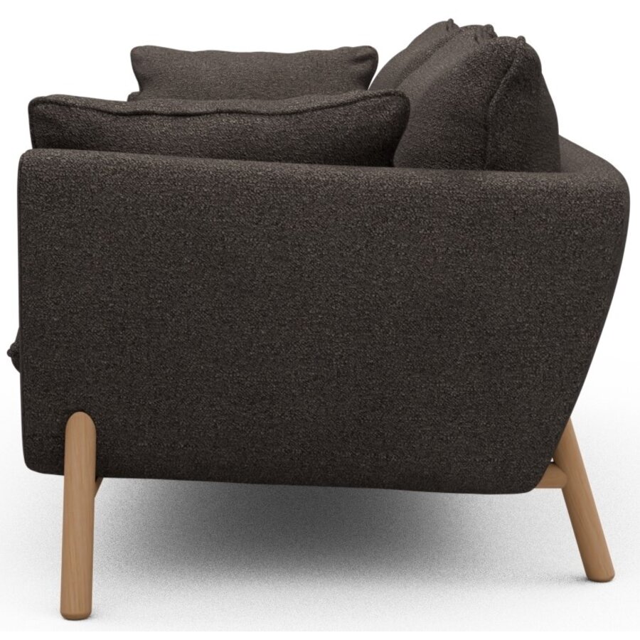 Hasle 2-zits Bank Taupe Bouclé / Eiken Hasle 2-zits Bank Taupe Bouclé / Eiken