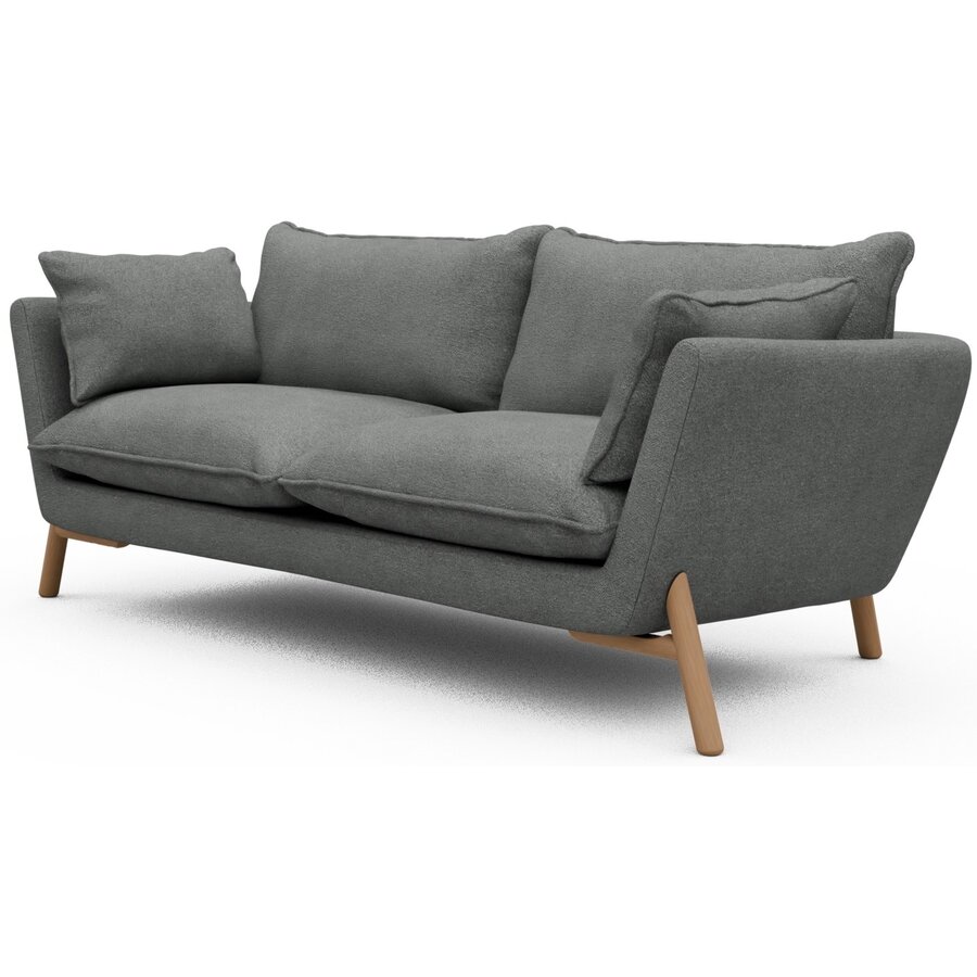 Hasle 2-zits Bank Grijs Bouclé / Eiken Hasle 2-zits Bank Grijs Bouclé / Eiken