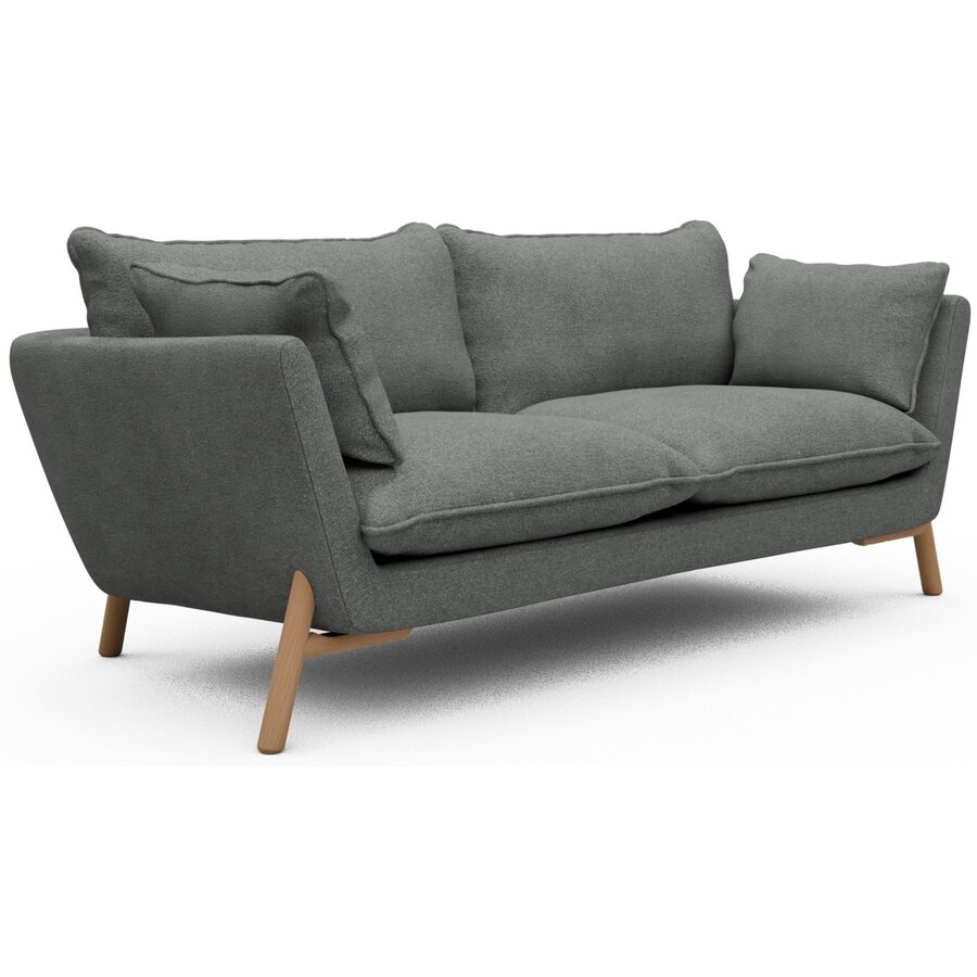 Hasle 2-zits Bank Grijs Bouclé / Eiken Hasle 2-zits Bank Grijs Bouclé / Eiken