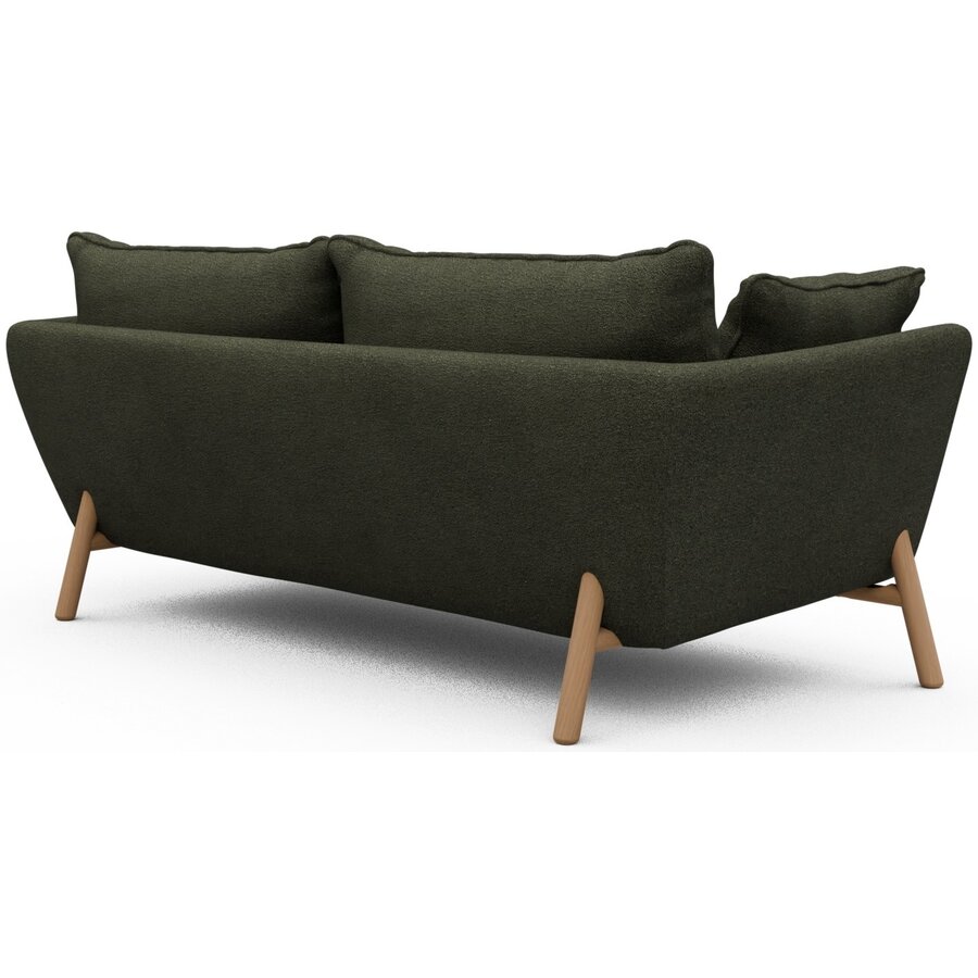 Hasle 2-zits Bank Bosgroen Bouclé / Eiken Hasle 2-zits Bank Bosgroen Bouclé / Eiken