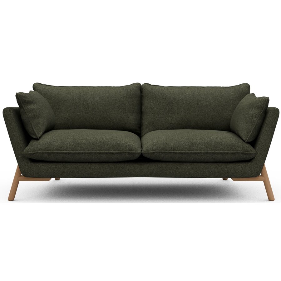 Hasle 2-zits Bank Bosgroen Bouclé / Eiken Hasle 2-zits Bank Bosgroen Bouclé / Eiken
