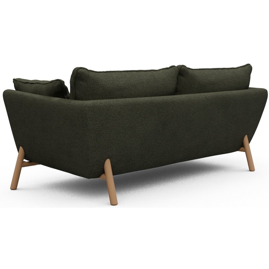 Hasle 2-zits Bank Bosgroen Bouclé / Eiken Hasle 2-zits Bank Bosgroen Bouclé / Eiken