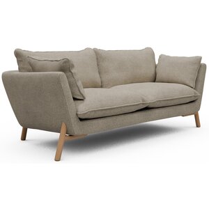 Kragelund Hasle 2-zits Bank Beige Bouclé / Eiken