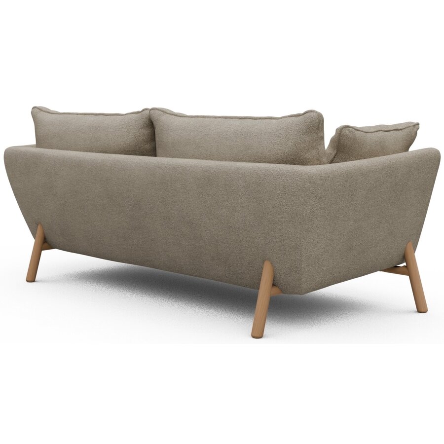 Hasle 2-zits Bank Beige Bouclé / Eiken Hasle 2-zits Bank Beige Bouclé / Eiken